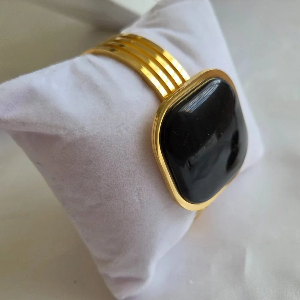 Gold Plated Stainless Steel VARIETY Bangle Bracelet Geometric Design SELECT